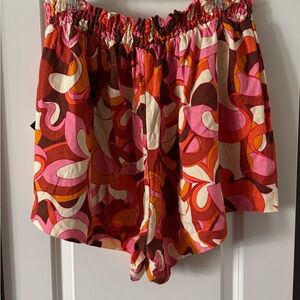Ava & Viv Multicolor Abstract Print Shorts